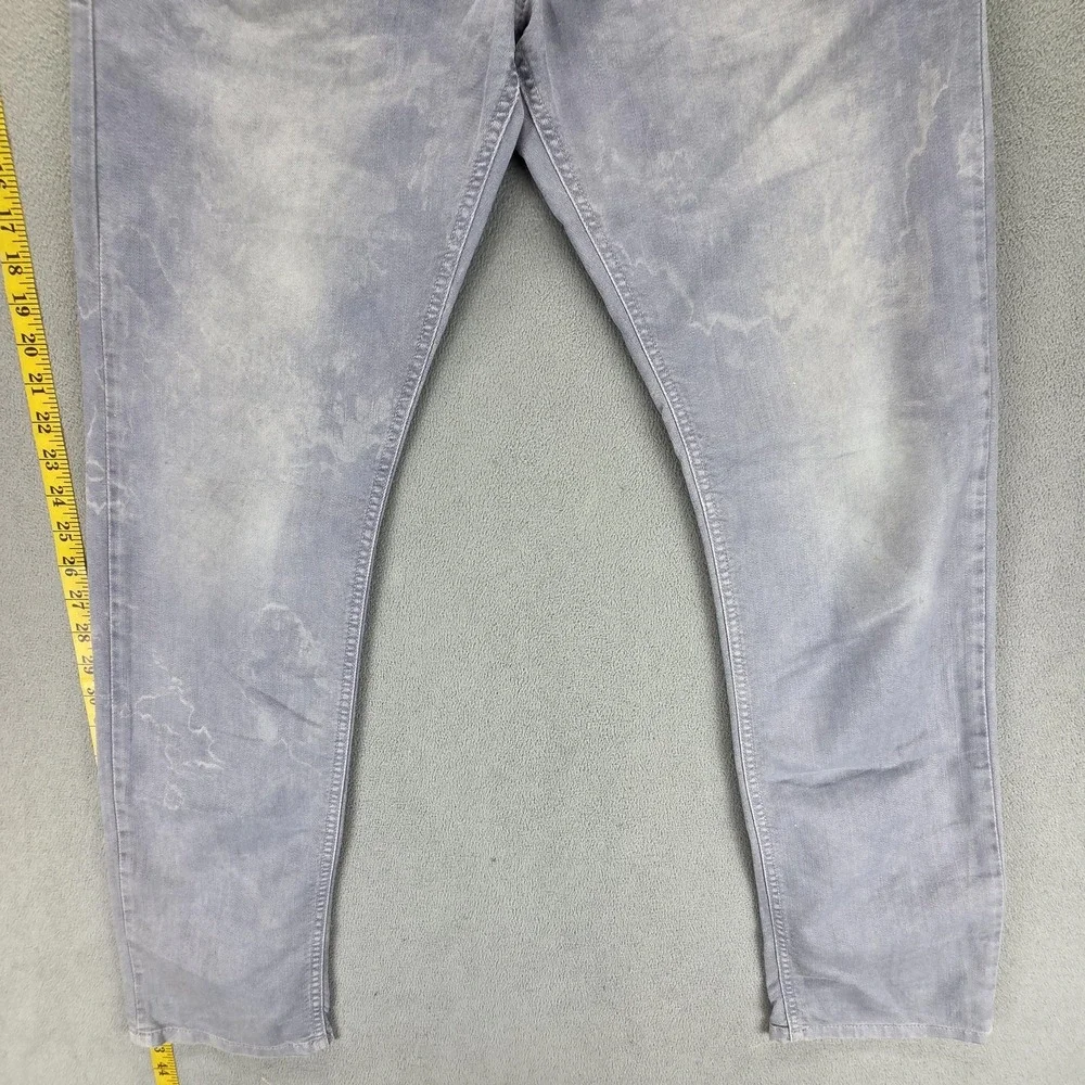 Diesel Jeans‎ Mens 30x30 Gray Krayver Light Wash Regular Slim Carrot 0819D